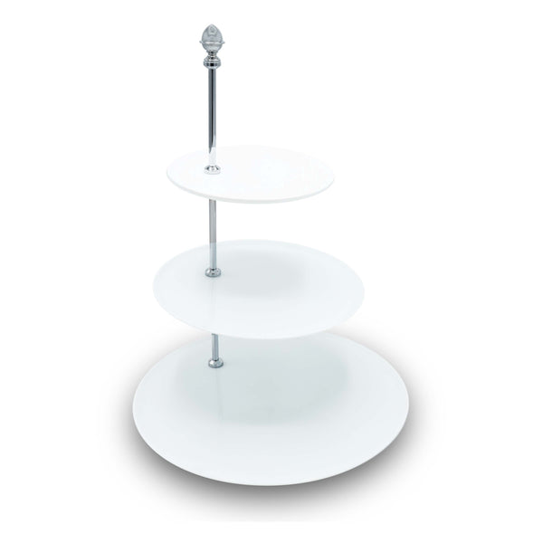 Jl Coquet SLIM Satin White - 3-Tier Silent Serving Cart - 0 SKU: SLI6277BS0000