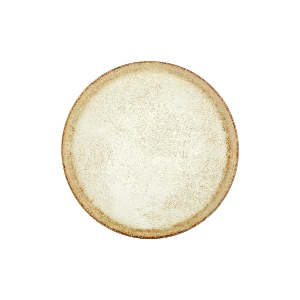 Turgla Smooth Ambience Yellow dia.12.5Inch  x 12.5Inch  Round Beige Vitrified Pizza Plate SKU: T-ABYZT32PZT-6