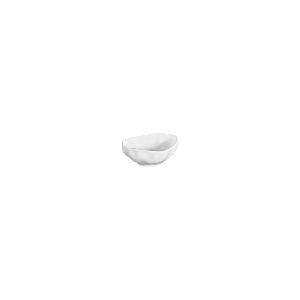 Turgla Amorf 4Inch  x 3.5Inch  x h:0Inch  4 oz. Organic Warm White Vitrified Bowl SKU: T-AFR10KS-12