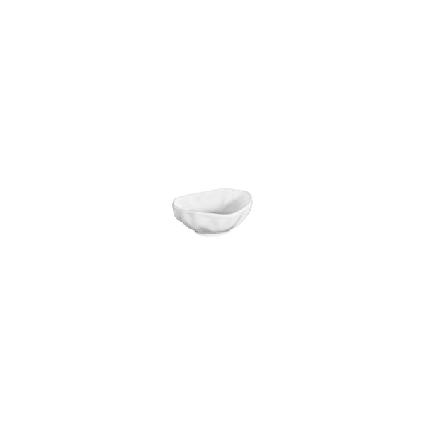Turgla Amorf 4Inch  x 3.5Inch  x h:0Inch  4 oz. Organic Warm White Vitrified Bowl SKU: T-AFR10KS-12