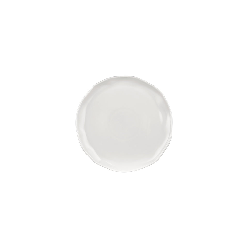 Turgla Amorf 8.25Inch  x 8.25Inch  Organic Warm White Vitrified Plate SKU: T-AFR21DZ-12