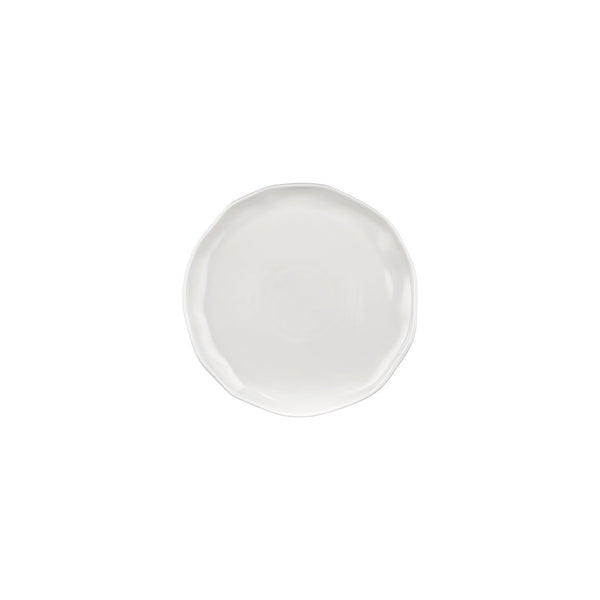 Turgla Amorf 8.25Inch  x 8.25Inch  Organic Warm White Vitrified Plate SKU: T-AFR21DZ-12