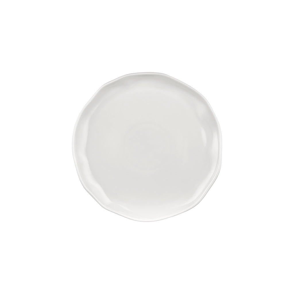 Turgla Amorf 10.75Inch  x 10.75Inch  Organic Warm White Vitrified Plate SKU: T-AFR27DZ-6