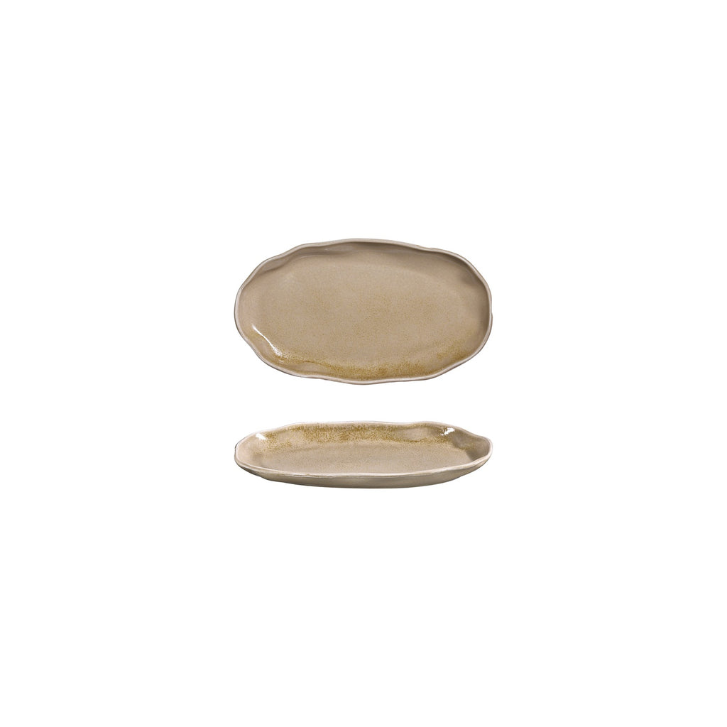 Turgla Clay 7.5Inch  x 4.25Inch  Organic Terracotta Vitrified Plate SKU: T-AFRCLA19OV-12