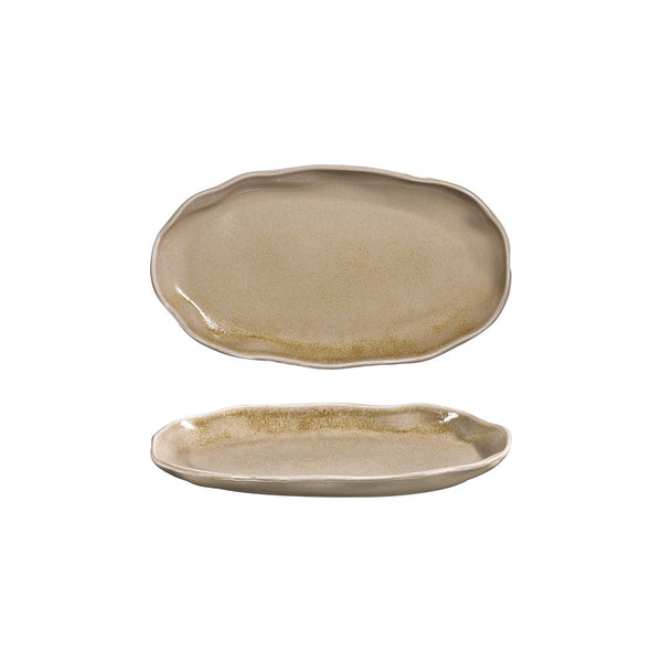 Turgla Clay 11.5Inch  x 6.5Inch  Organic Terracotta Vitrified Plate SKU: T-AFRCLA29OV-6