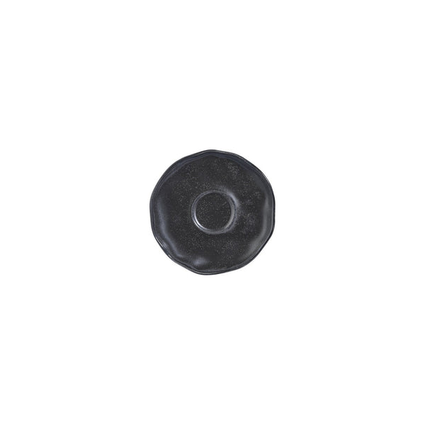 Turgla Amorf Notte 6.25Inch  x 6.25Inch  x h:0Inch  Organic Black Vitrified Saucer SKU: T-AFRNOT01CT-12