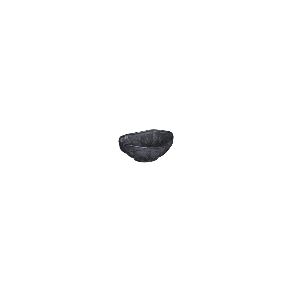 Turgla Amorf Notte 4Inch  x 3.5Inch  x h:0Inch  4 oz. Organic Black Vitrified Bowl SKU: T-AFRNOT10KS-12
