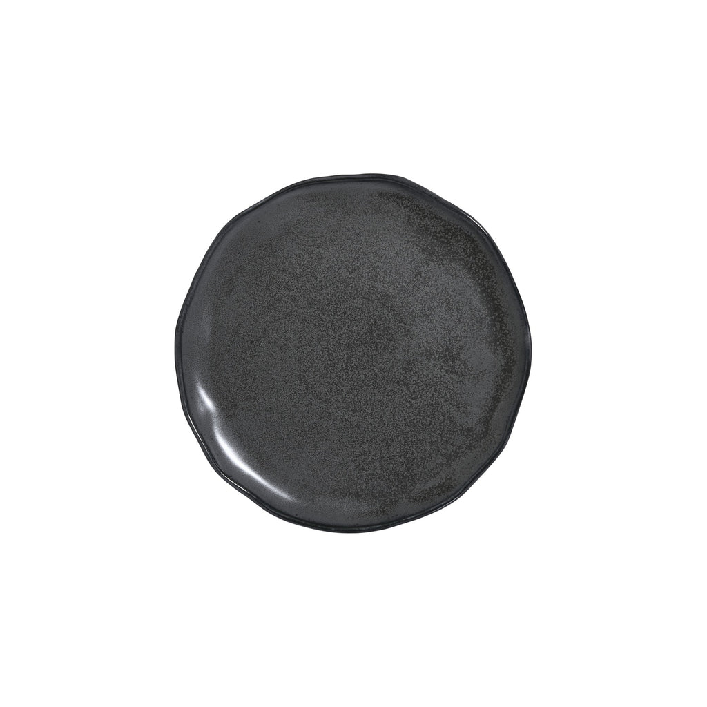 Turgla Amorf Notte 10.75Inch  x 10.75Inch  Organic Black Vitrified Plate SKU: T-AFRNOT27DZ-6