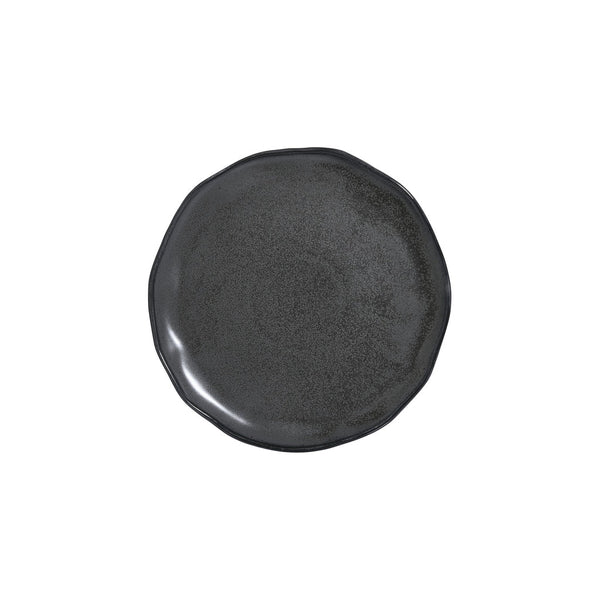 Turgla Amorf Notte 10.75Inch  x 10.75Inch  Organic Black Vitrified Plate SKU: T-AFRNOT27DZ-6