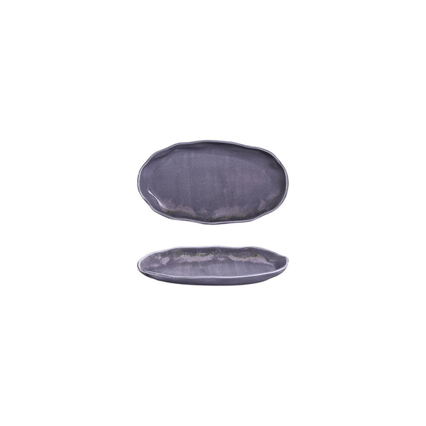 Turgla Viola 7.5Inch  x 4.25Inch  Organic Purple Vitrified Plate SKU: T-AFRVIO19OV-12