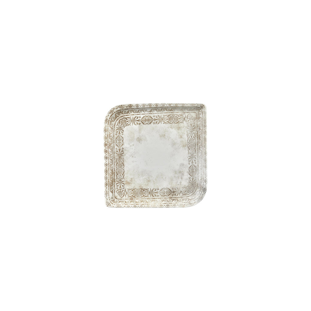 Turgla Antico 6Inch  x 6Inch  Square Brown Vitrified Plate SKU: T-ANAR20KR-12