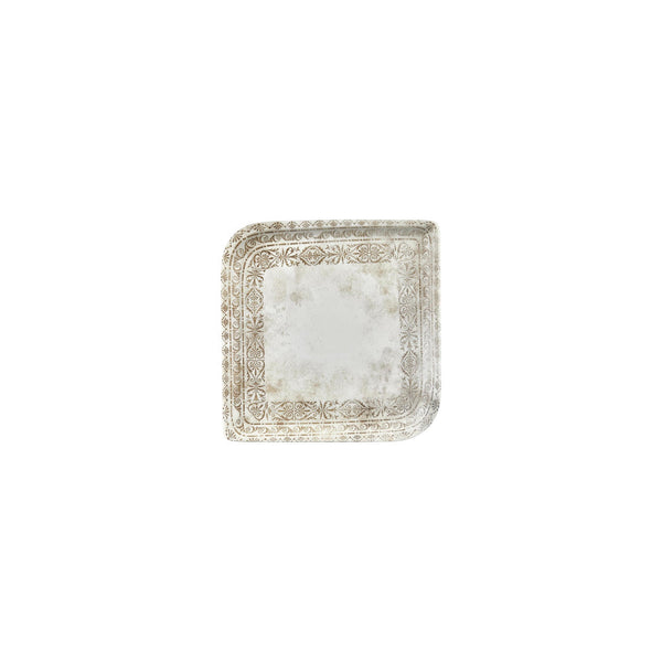 Turgla Antico 6Inch  x 6Inch  Square Brown Vitrified Plate SKU: T-ANAR20KR-12
