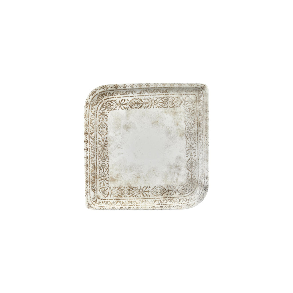 Turgla Antico 8.75Inch  x 8.75Inch  Square Brown Vitrified Plate SKU: T-ANAR30KR-6