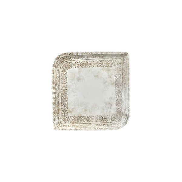 Turgla Antico 8.75Inch  x 8.75Inch  Square Brown Vitrified Plate SKU: T-ANAR30KR-6