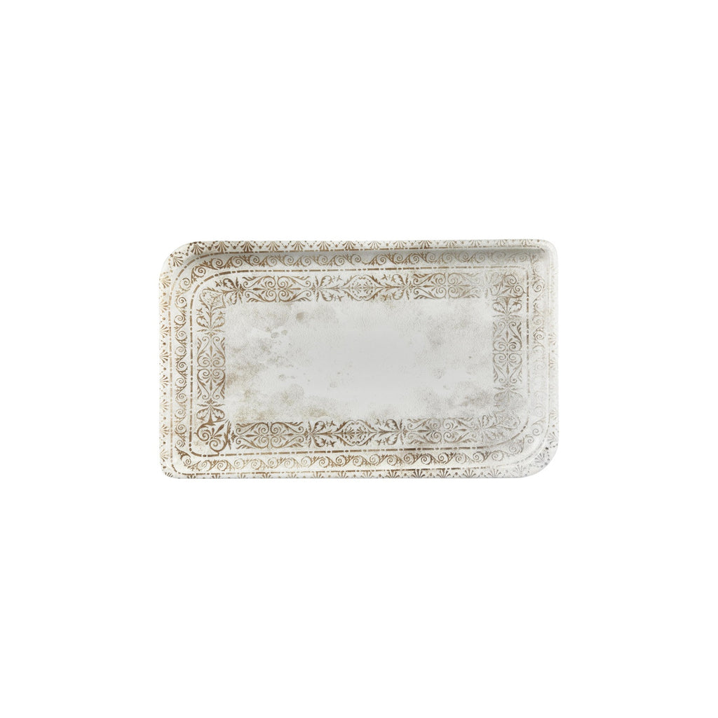 Turgla Antico 11.75Inch  x 7Inch  x h:0Inch  Rectangular Brown Vitrified Platter SKU: T-ANAR34DT-6