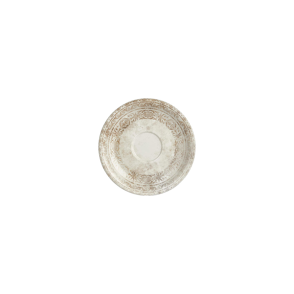 Turgla Antico dia.6.25Inch  Round Brown Vitrified Saucer SKU: T-ANZT01CT-24