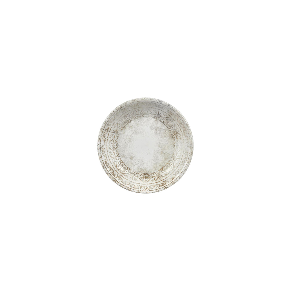 Turgla Antico dia.4.25Inch  h:1Inch  3 oz. Round Brown Vitrified Deep Plate SKU: T-ANZT11CK-24