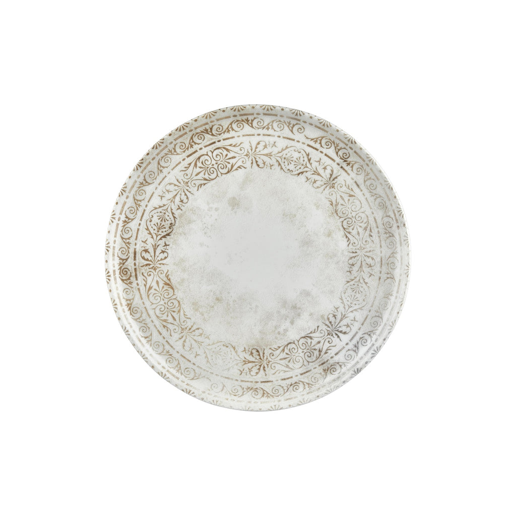 Turgla Antico dia.12.5Inch  x 12.5Inch  Round Brown Vitrified Pizza Plate SKU: T-ANZT32PZT-6