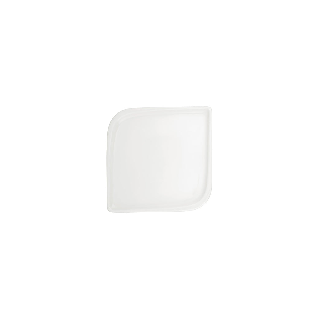 Turgla Gourmet 6Inch  x 6Inch  Square Warm White Vitrified Plate SKU: T-AR20KR-12