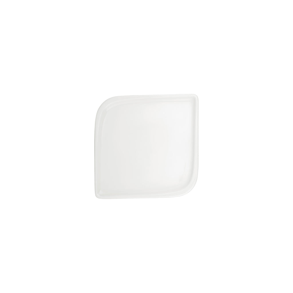 Turgla Gourmet 7.5Inch  x 7.5Inch  Square Warm White Vitrified Plate SKU: T-AR25KR-12