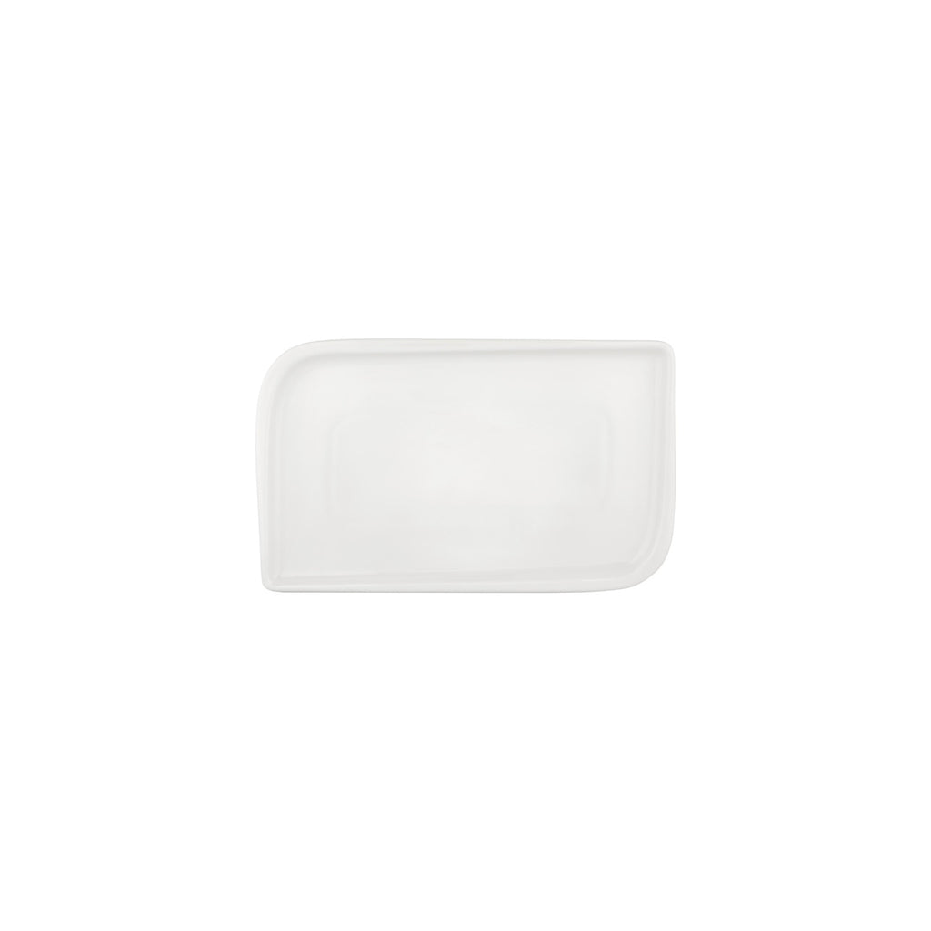 Turgla Gourmet 9.5Inch  x 6Inch  Rectangular Warm White Vitrified Plate SKU: T-AR28DT-12
