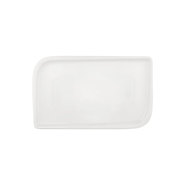 Turgla Gourmet 13.75Inch  x 8.25Inch  x h:0Inch  Rectangular Warm White Vitrified Platter SKU: T-AR40DT-6