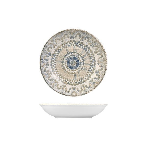 Turgla Azora dia.9.75Inch  h:2Inch  44 oz. Round Decorated Vitrified Deep Plate SKU: T-AZFL25CK-6