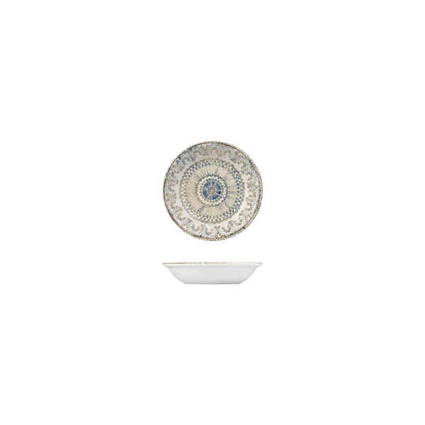 Turgla Azora dia.5" h:1" 5 oz. Round Decorated Vitrified Deep Plate SKU: T-AZZT13CK-24