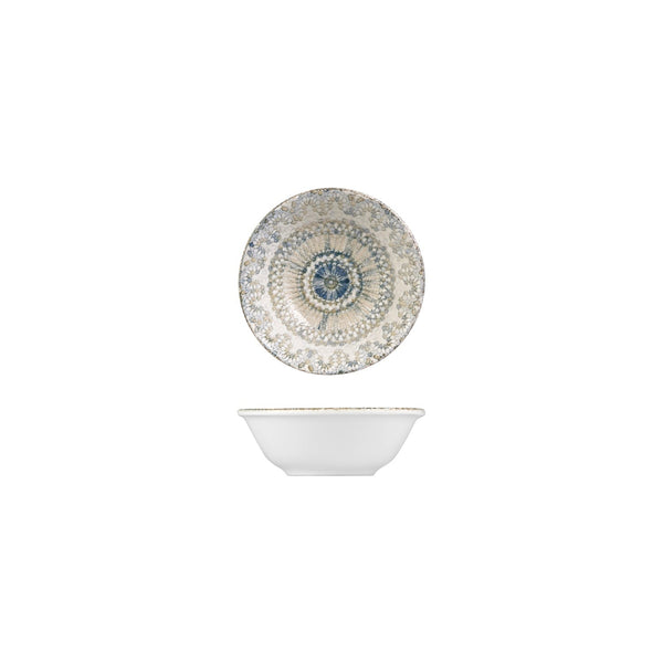 Turgla Azora dia.6" h:2" 12 oz. Round Decorated Vitrified Bowl SKU: T-AZZT15KS-12