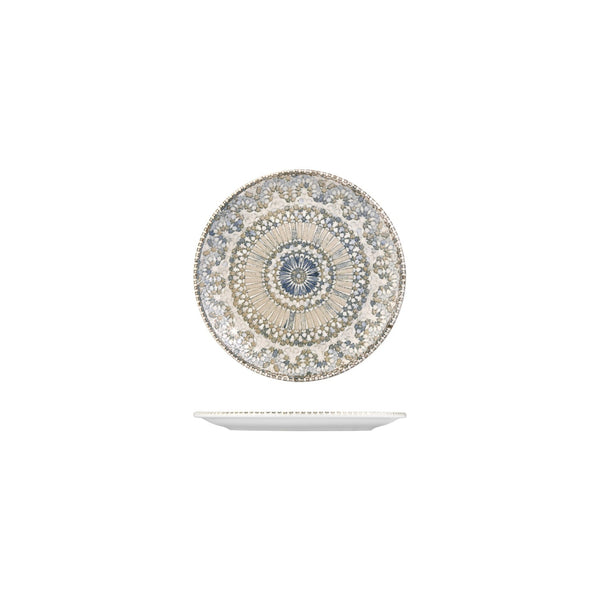 Turgla Azora dia.7.5" Round Decorated Vitrified Plate SKU: T-AZZT19DZ-12
