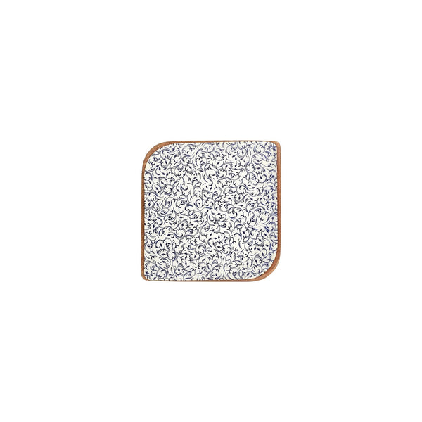Turgla Edera 6Inch  x 6Inch  Square Blue Vitrified Plate SKU: T-EAAR20KR-12