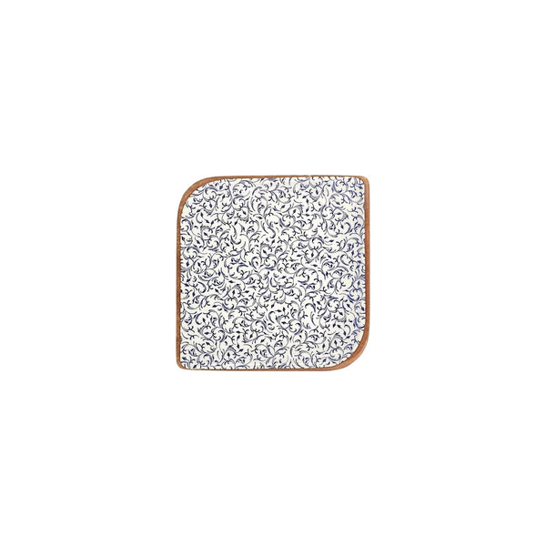 Turgla Edera 7.5Inch  x 7.5Inch  Square Blue Vitrified Plate SKU: T-EAAR25KR-12