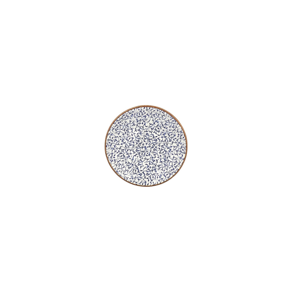 Turgla Edera dia.4.75Inch  Round Blue Vitrified Saucer SKU: T-EAZT01KT-24