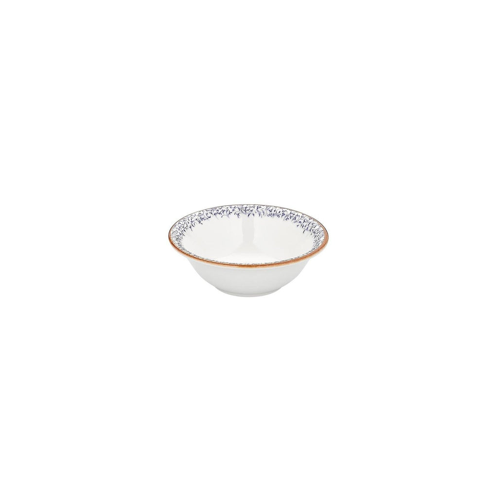 Turgla Edera dia.6.25Inch  h:2.25Inch  17 oz. Round Blue Vitrified Bowl SKU: T-EAZT16KS-12