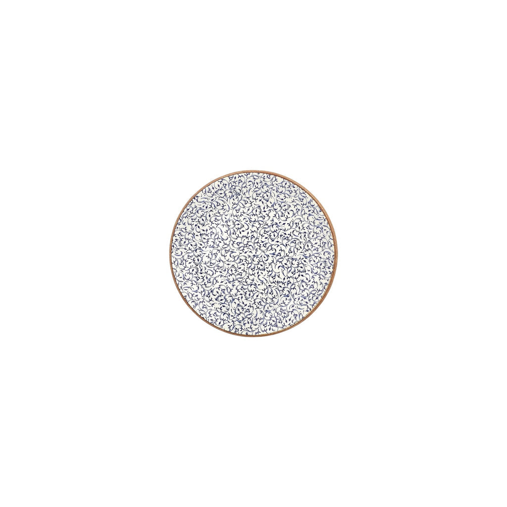 Turgla Edera dia.6.75Inch  Round Blue Vitrified Plate SKU: T-EAZT17DZ-12