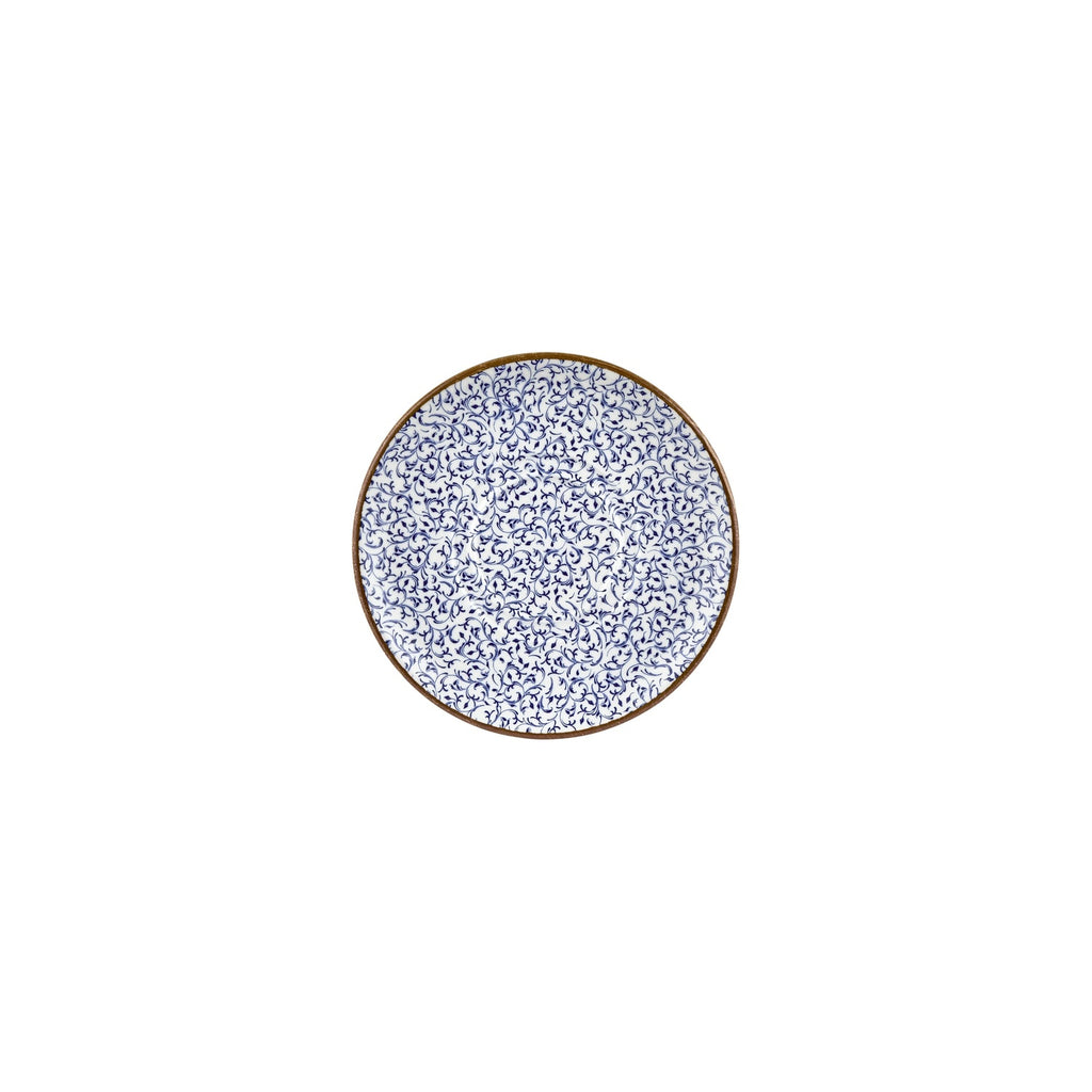 Turgla Edera dia.7.5Inch  Round Blue Vitrified Saucer SKU: T-EAZT19KNS-12