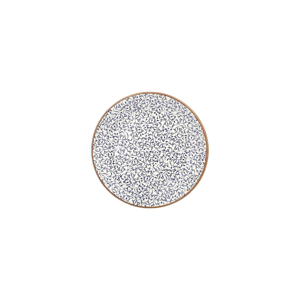 Turgla Edera dia.8.25Inch  Round Blue Vitrified Plate SKU: T-EAZT21DZ-12