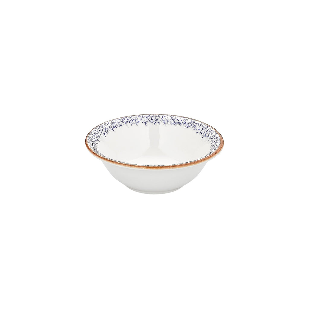 Turgla Edera dia.9.5Inch  h:0Inch  54 oz. Round Blue Vitrified Bowl SKU: T-EAZT24KS-6