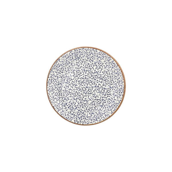 Turgla Edera dia.9.75Inch  Round Blue Vitrified Plate SKU: T-EAZT25DZ-12