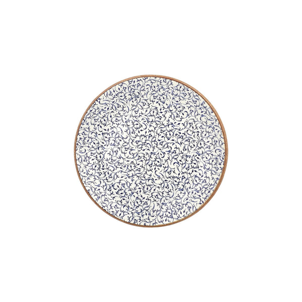 Turgla Edera dia.10.75Inch  Round Blue Vitrified Plate SKU: T-EAZT27DZ-12
