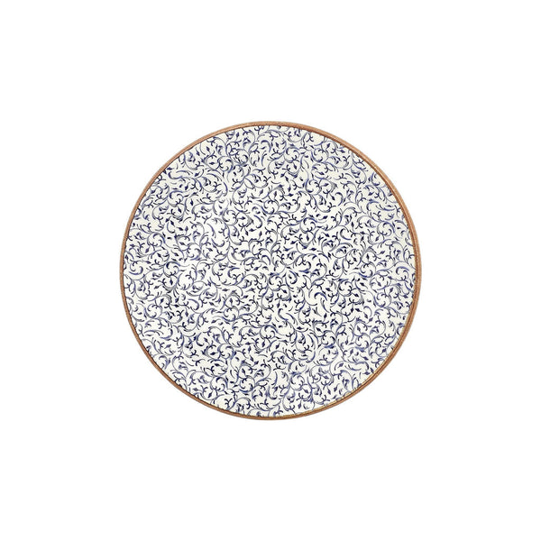 Turgla Edera dia.11.75Inch  Round Blue Vitrified Plate SKU: T-EAZT30DZ-6