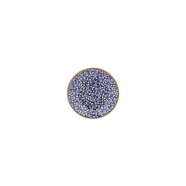 Turgla Edera Cobalt dia.4.75Inch  Round Blue Vitrified Saucer SKU: T-ECZT01KT-24