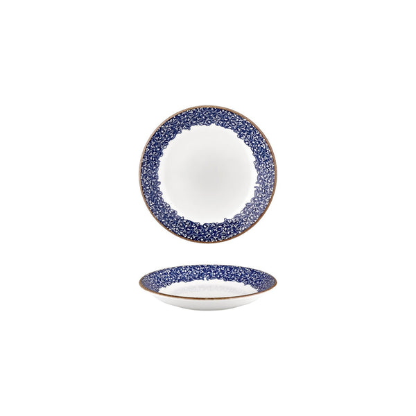 Turgla Edera Cobalt dia.4.25Inch  h:1Inch  3 oz. Round Blue Vitrified Deep Plate SKU: T-ECZT11CK-24