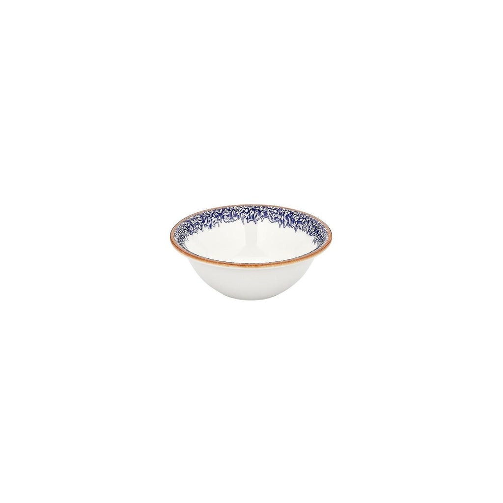 Turgla Edera Cobalt dia.6.25Inch  h:2.25Inch  17 oz. Round Blue Vitrified Bowl SKU: T-ECZT16KS-12