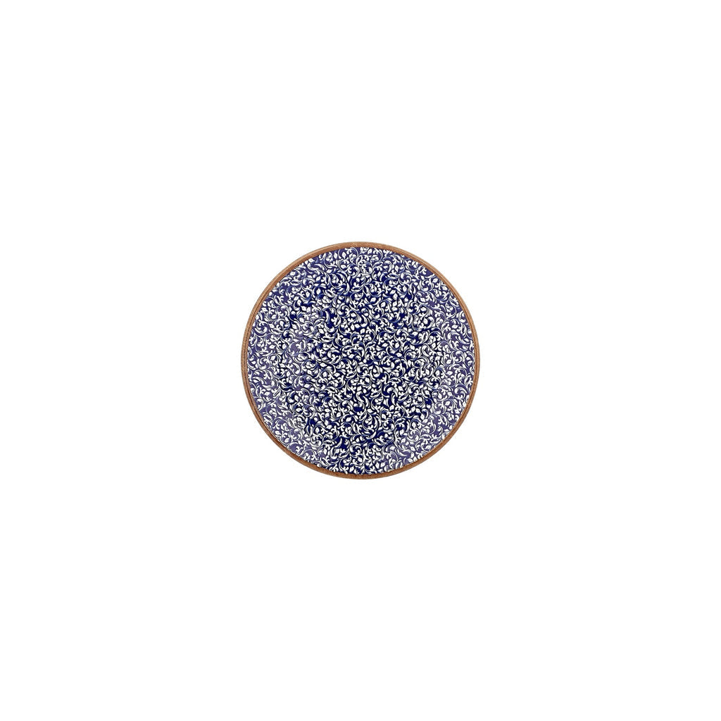 Turgla Edera Cobalt dia.6.75Inch  Round Blue Vitrified Plate SKU: T-ECZT17DZ-12