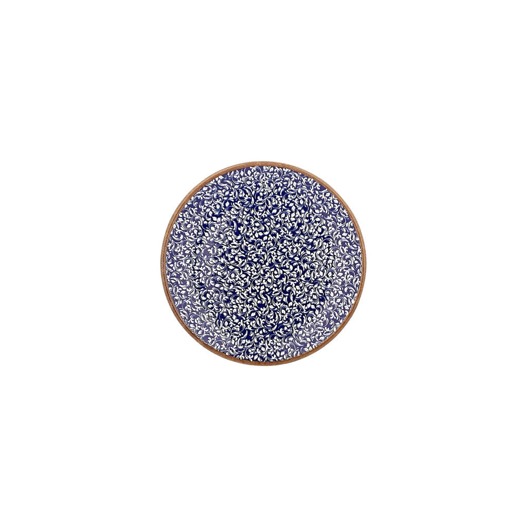 Turgla Edera Cobalt dia.8.25Inch  Round Blue Vitrified Plate SKU: T-ECZT21DZ-12