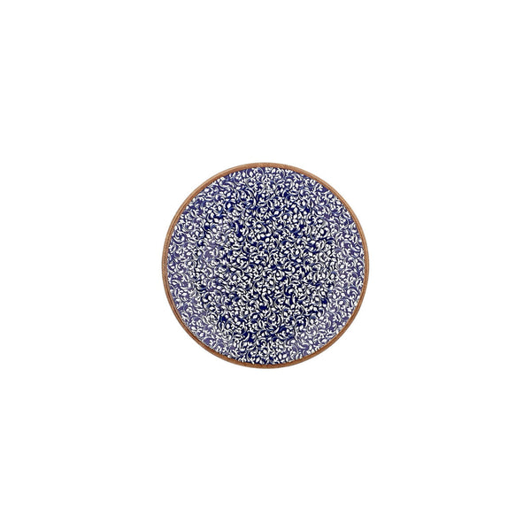 Turgla Edera Cobalt dia.8.25Inch  Round Blue Vitrified Plate SKU: T-ECZT21DZ-12