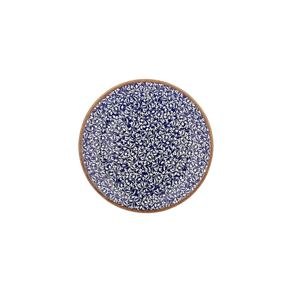 Turgla Edera Cobalt dia.9.75Inch  Round Blue Vitrified Plate SKU: T-ECZT25DZ-12