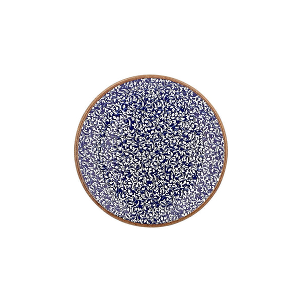 Turgla Edera Cobalt dia.10.75Inch  Round Blue Vitrified Plate SKU: T-ECZT27DZ-12