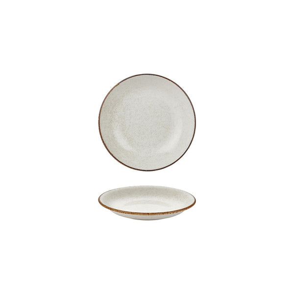 Turgla Dust dia.5Inch  h:1Inch  5 oz. Round Beige Vitrified Deep Plate SKU: T-EFDSZT13CK-24